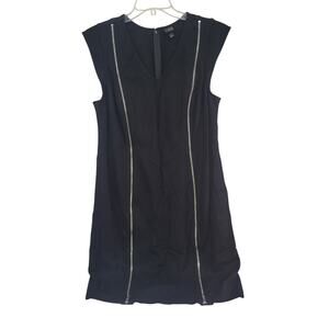 6TH & LN Black Sleeveless Zip Up Dress - Size 18